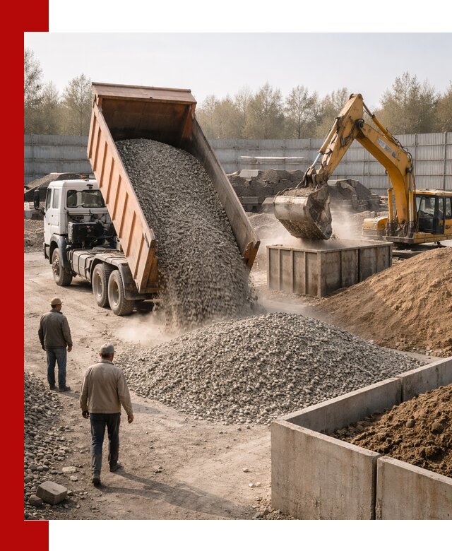 Доставка нерудных материалов с погрузкой и разгрузкой в Пугачёве