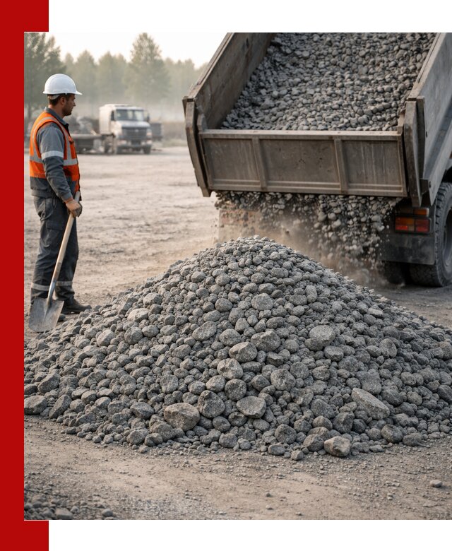 Гранитный щебень фракции 100–201 для строительства в Пугачёве