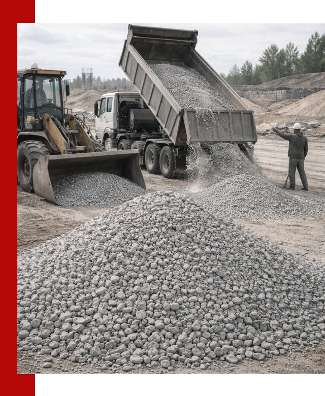 Доставка известнякового щебня фр. 5–20 в Пугачёве