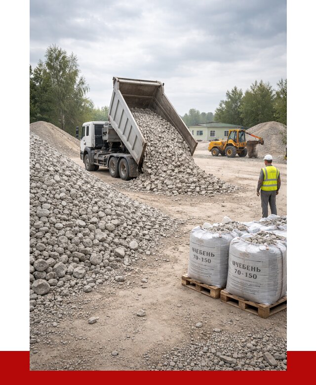 Известняковый щебень фракция 70-150 в Пугачёве от 1270 р. | ПРОНЕРУДПгч