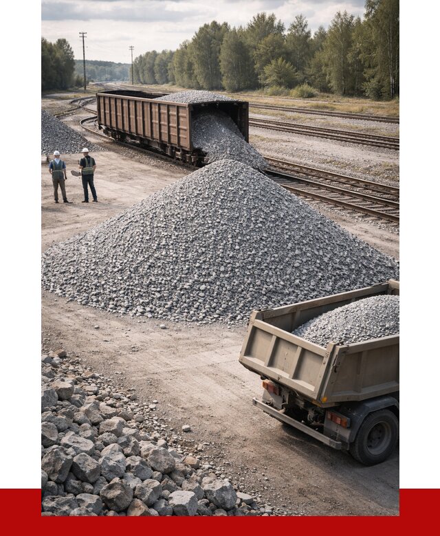 Железнодорожный щебень 20-60 в Пугачёве от 1727 р. | ПРОНЕРУДПгч