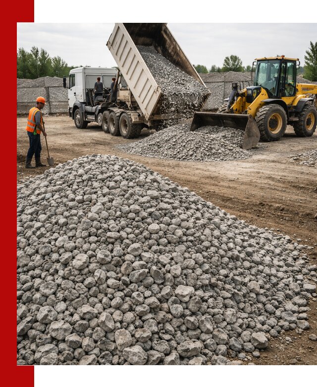 Доставка бетонного щебня фракции 40-70 в Пугачёве