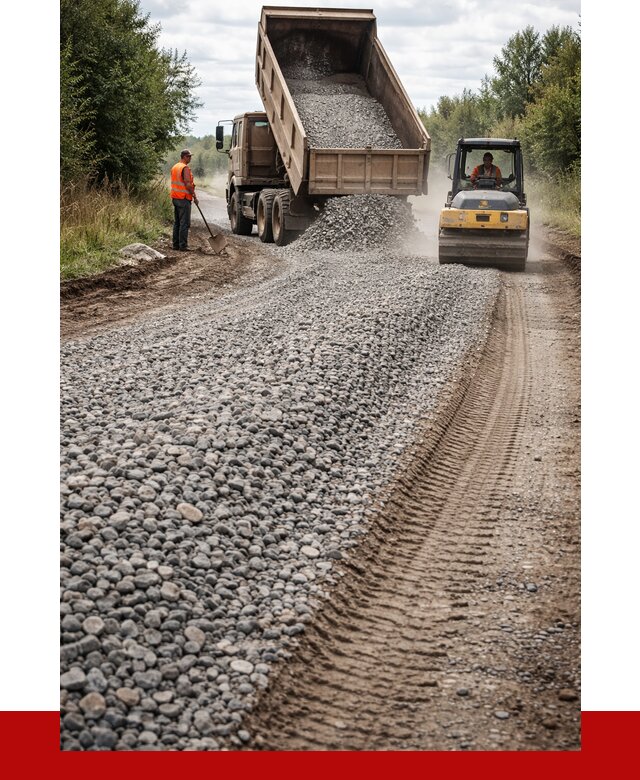 Щебень для отсыпки дороги в Пугачёве от 2743 р. ПРОНЕРУДПгч