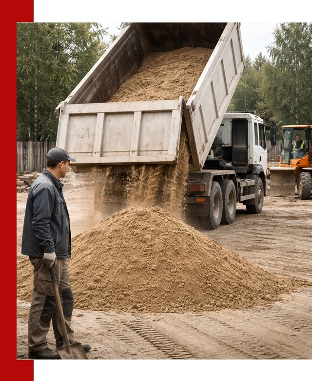 Доставка и продажа песка с разгрузкой в Пугачёве