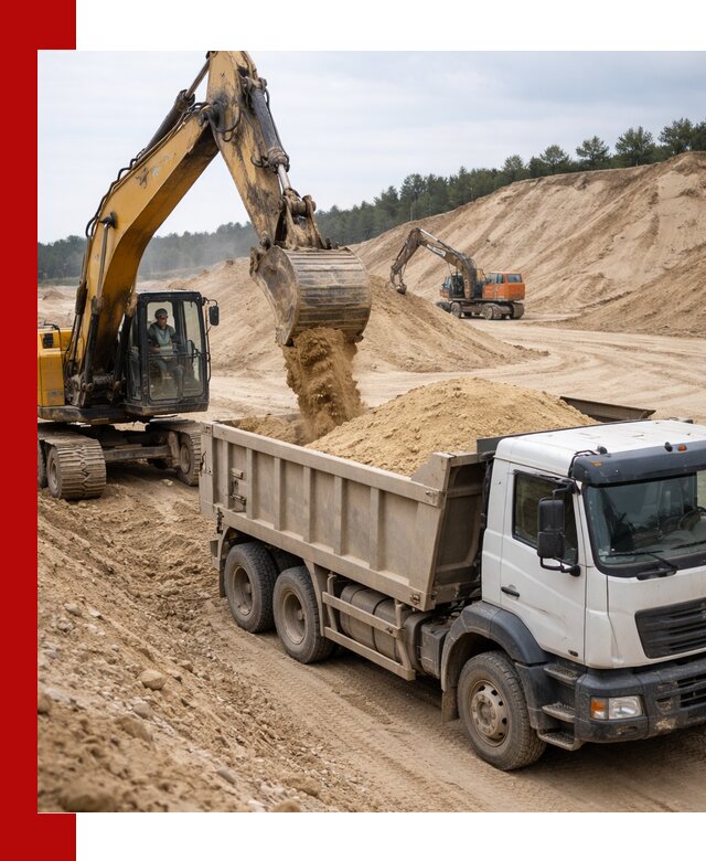 Доставка карьерного песка с самосвалами и разгрузкой в Пугачёве