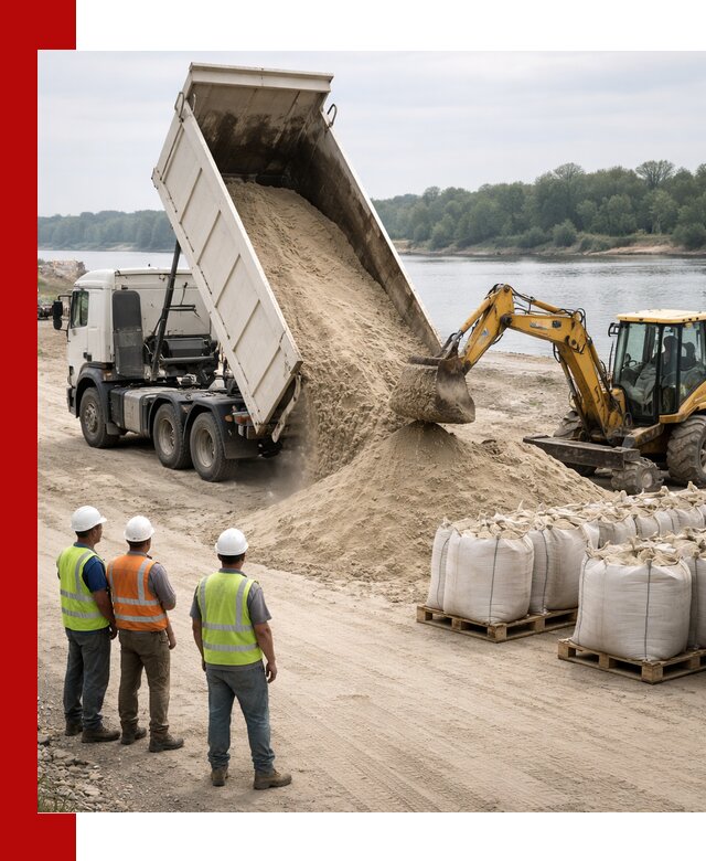 Доставка речного песка в Пугачёве самосвалами и погрузкой