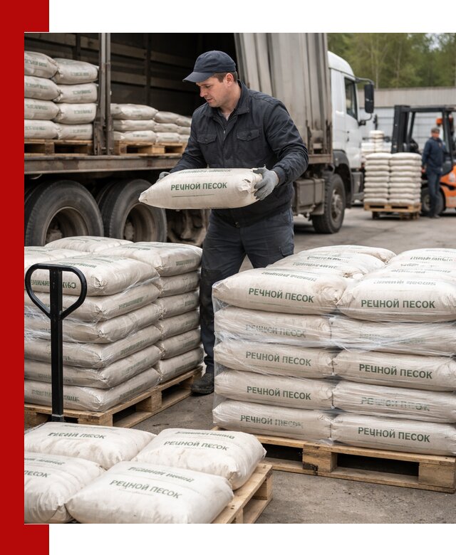 Речной песок в мешках с доставкой в Пугачёве