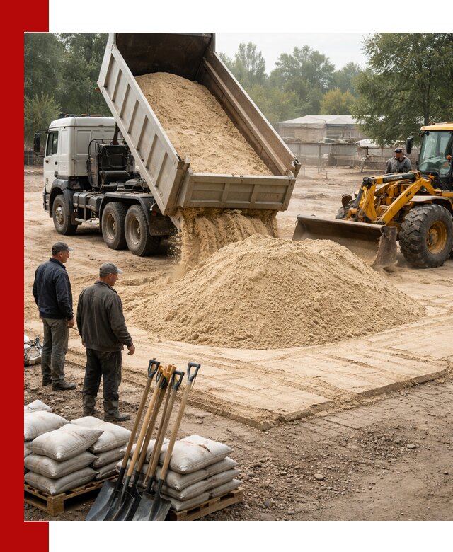 Доставка мытого песка в Пугачёве с самосвалами по выгодной цене