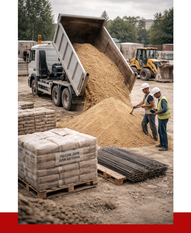 Песок для бетона в Пугачёве от 2540 р. с доставкой, ПРОНЕРУДПгч