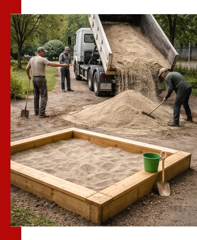 Песок для песочницы с доставкой в Пугачёве недорого и чистый