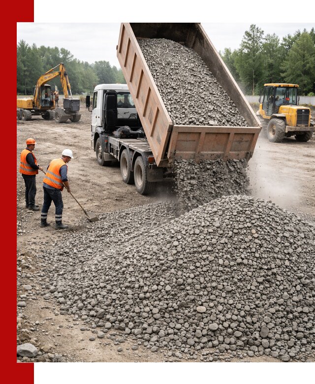 Доставка гравия фракции 40-70 в Пугачёве оптом и в розницу