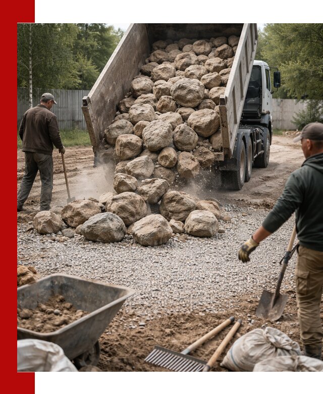 Доставка и укладка булыжника в Пугачёве