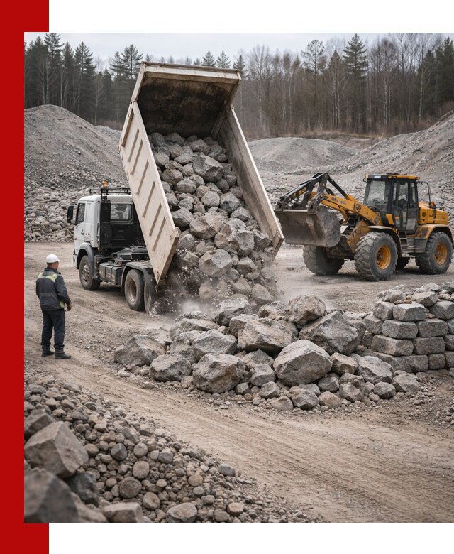 Доставка и продажа бутового гранитного камня в Пугачёве