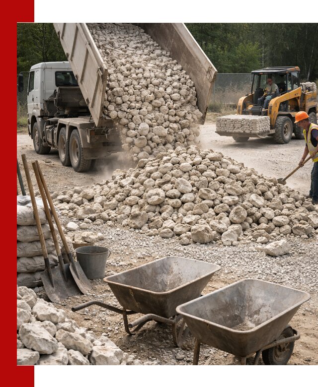 Доставка и продажа бутового известнякового камня в Пугачёве