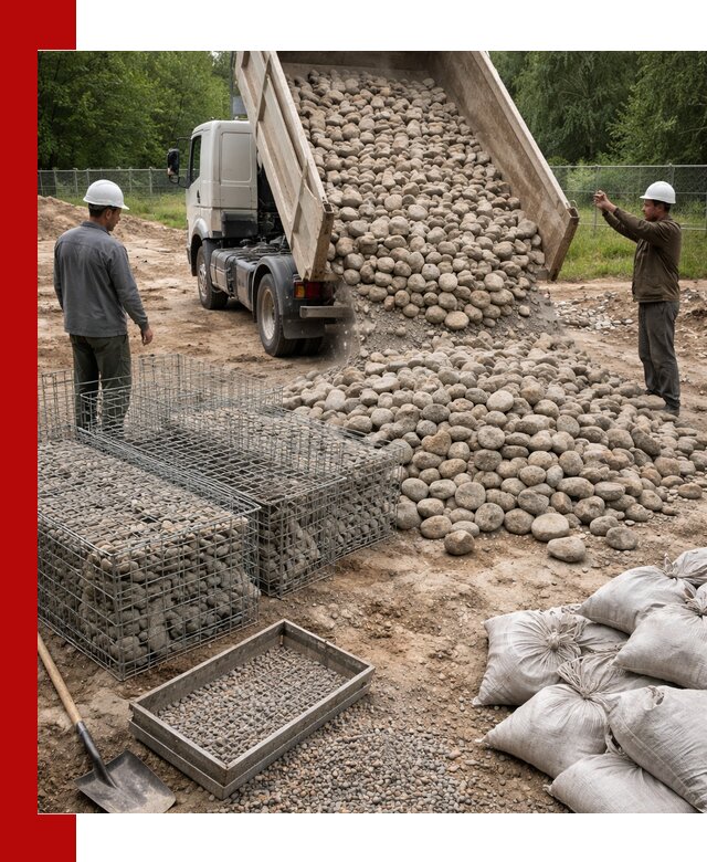 Камень для габионов фракция 70–151 в Пугачёве