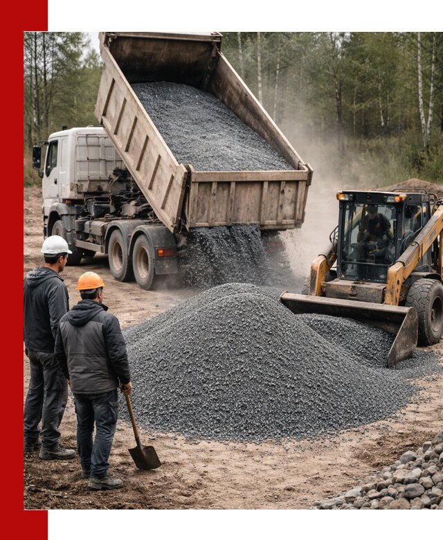 Гранитный отсев 0-5 с доставкой и разгрузкой в Пугачёве