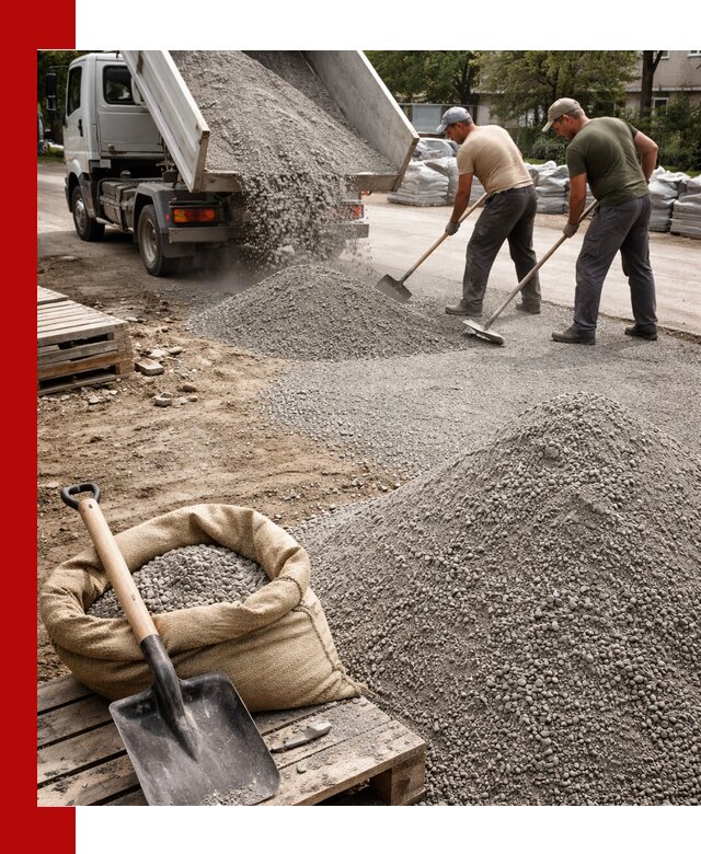 Отсев для тротуарной плитки в Пугачёве — доставка и укладка