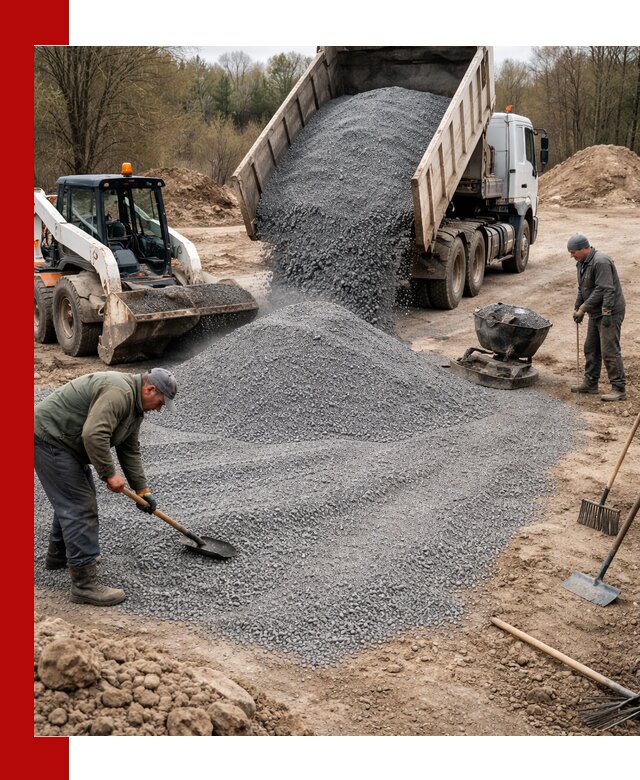 Отсев для подсыпки в Пугачёве — доставка и подсыпка на участок