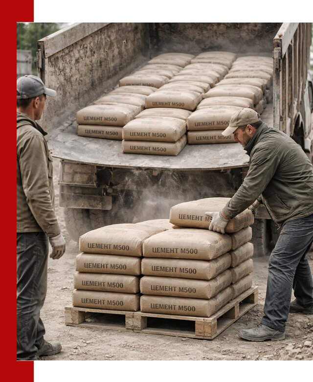 Цемент М500 с доставкой самосвалом в Пугачёве