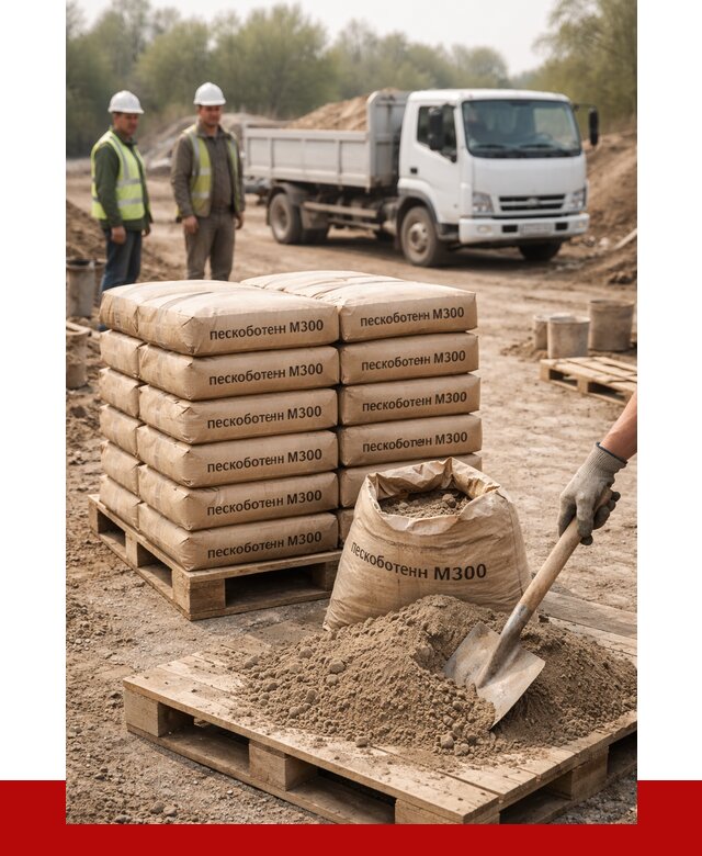 Пескобетон М300 в Пугачёве с доставкой от 4724 р. за куб | ПРОНЕРУДПгч