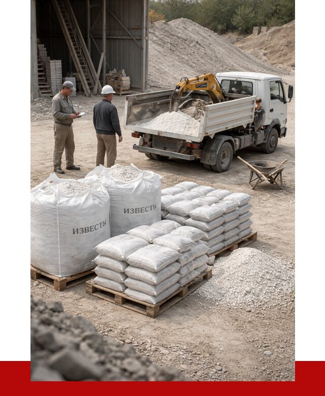 Известь строительная в Пугачёве с доставкой от 4267 р. | ПРОНЕРУДПгч