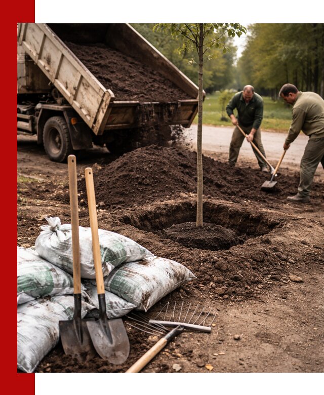 Грунт для посадки деревьев в Пугачёве — доставка и подготовка почвы