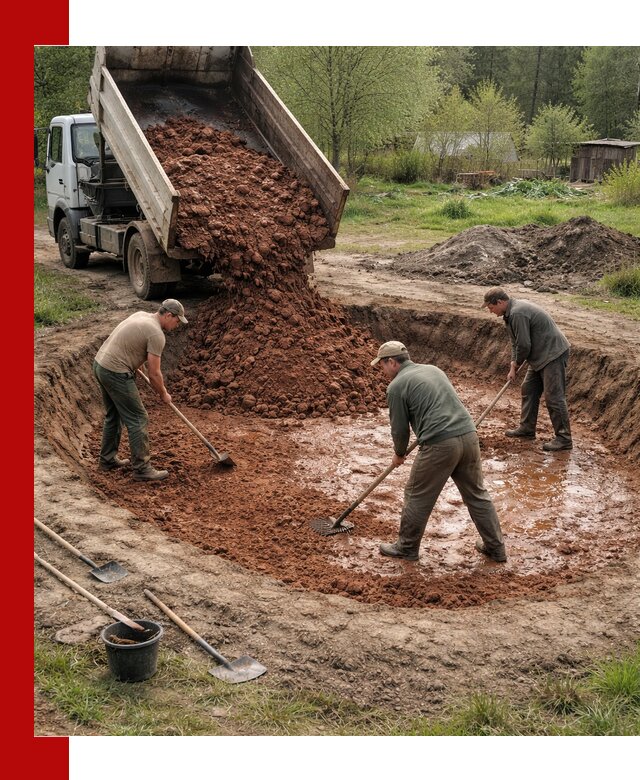 Купить качественную глину для пруда в Пугачёве