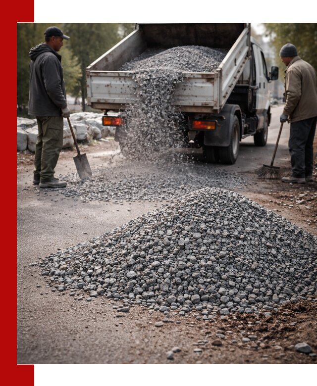 Гранитная крошка для посыпки дорог и тротуаров в Пугачёве