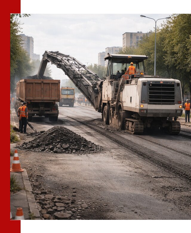 Фрезерованный асфальт в Пугачёве — удаление и вывоз старого покрытия