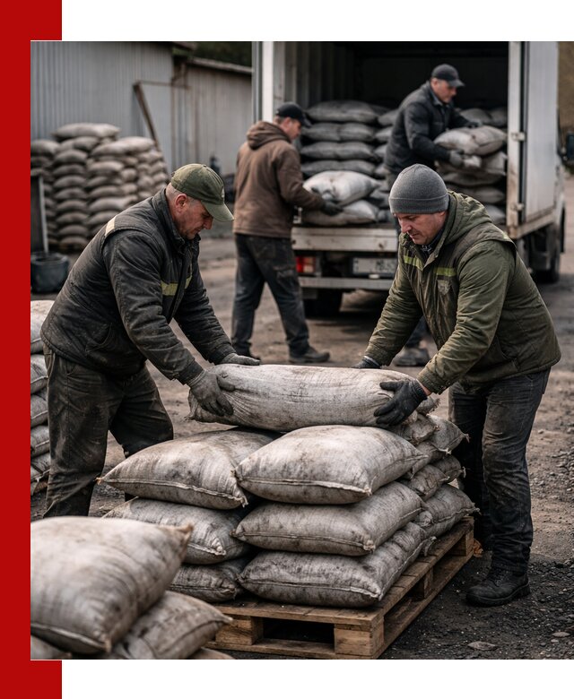 Доставка угля в мешках по выгодным ценам в Пугачёве