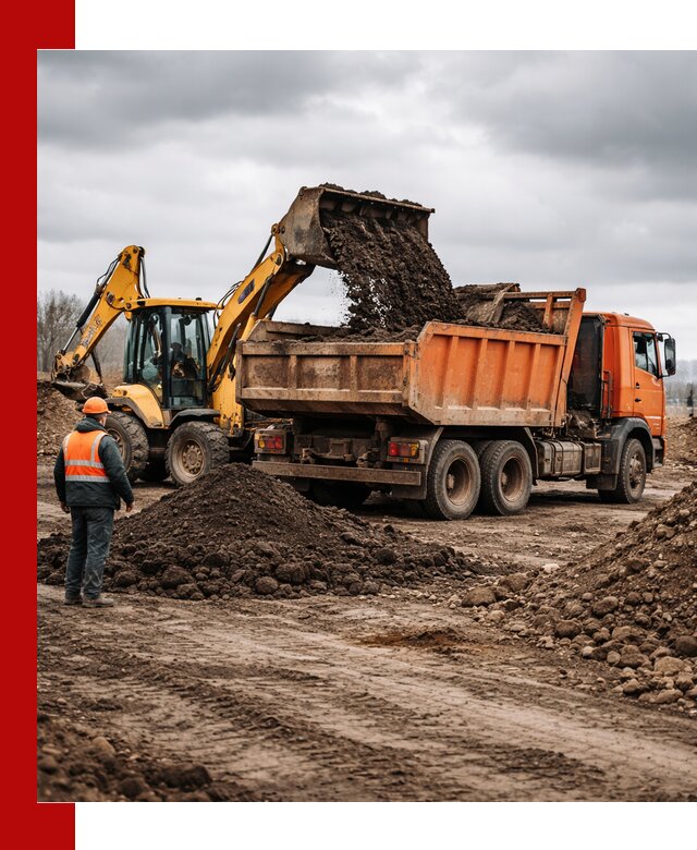 Вывоз грунта и строительного мусора в Пугачёве грузовыми самосвалами