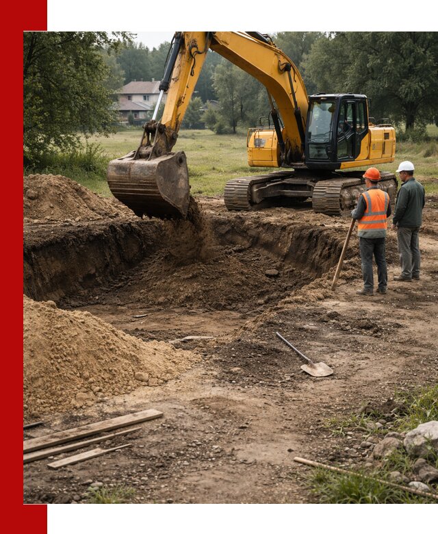 Рытье котлована под фундамент в Пугачёве (быстро и недорого)