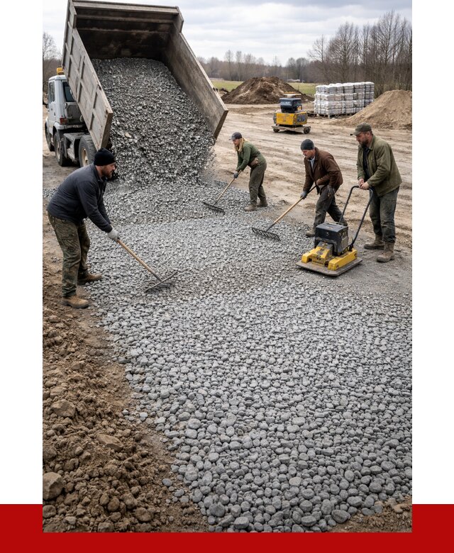 Устройство щебеночной подушки в Пугачёве от 4572 р. ПРОНЕРУДПгч